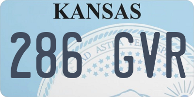 KS license plate 286GVR