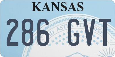 KS license plate 286GVT