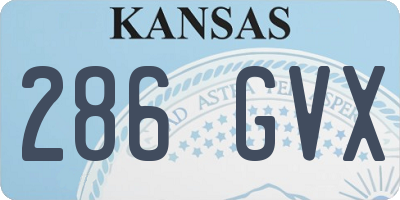KS license plate 286GVX