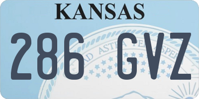 KS license plate 286GVZ
