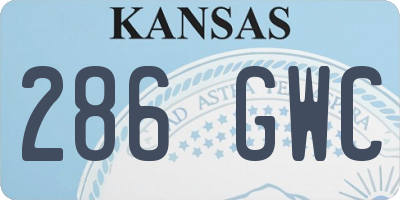 KS license plate 286GWC