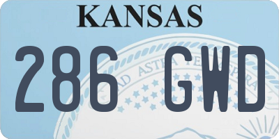 KS license plate 286GWD
