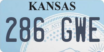 KS license plate 286GWE