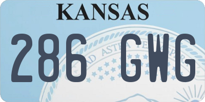 KS license plate 286GWG