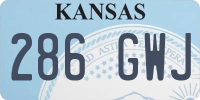KS license plate 286GWJ