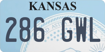 KS license plate 286GWL