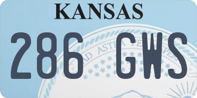 KS license plate 286GWS