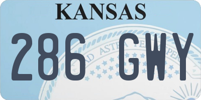 KS license plate 286GWY