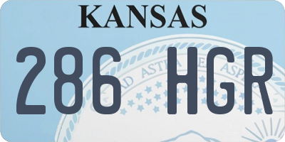 KS license plate 286HGR