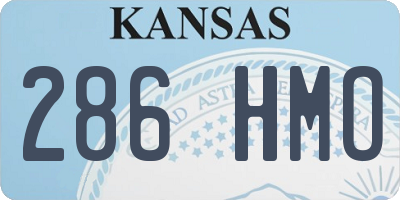 KS license plate 286HMO
