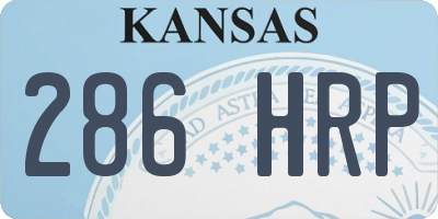 KS license plate 286HRP