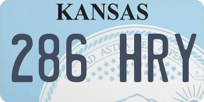 KS license plate 286HRY