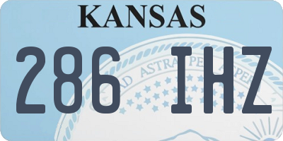 KS license plate 286IHZ