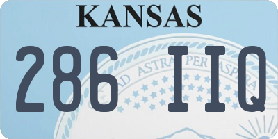 KS license plate 286IIQ