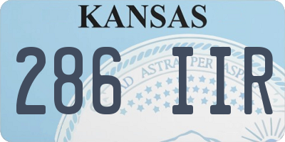 KS license plate 286IIR