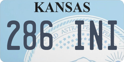 KS license plate 286INI