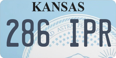 KS license plate 286IPR