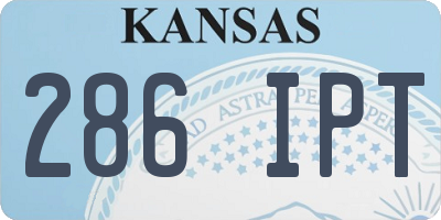 KS license plate 286IPT