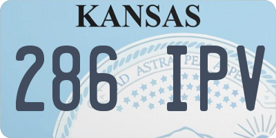 KS license plate 286IPV