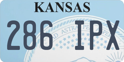 KS license plate 286IPX