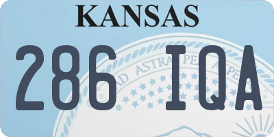 KS license plate 286IQA