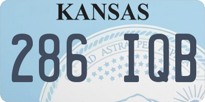 KS license plate 286IQB
