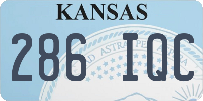 KS license plate 286IQC