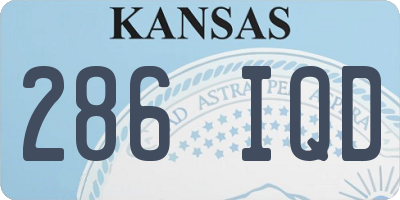 KS license plate 286IQD