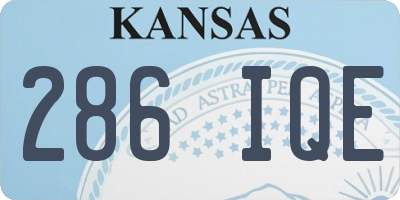 KS license plate 286IQE