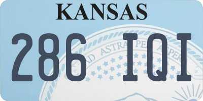 KS license plate 286IQI