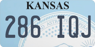 KS license plate 286IQJ