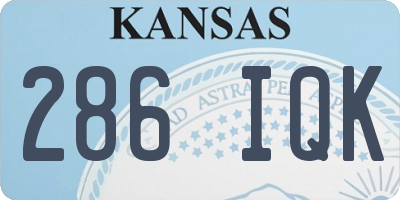 KS license plate 286IQK