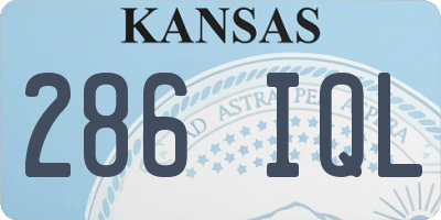 KS license plate 286IQL