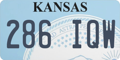 KS license plate 286IQW