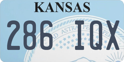KS license plate 286IQX