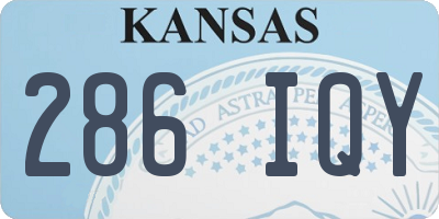 KS license plate 286IQY