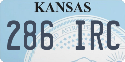KS license plate 286IRC