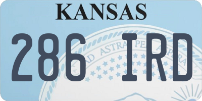 KS license plate 286IRD