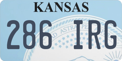 KS license plate 286IRG