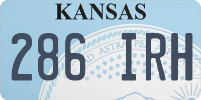 KS license plate 286IRH