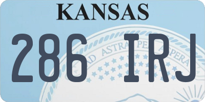 KS license plate 286IRJ