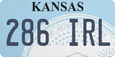 KS license plate 286IRL