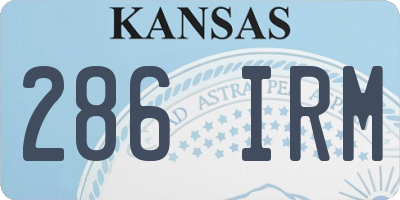 KS license plate 286IRM