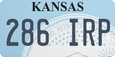 KS license plate 286IRP