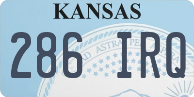 KS license plate 286IRQ