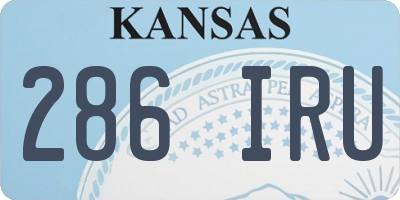 KS license plate 286IRU