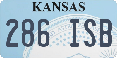 KS license plate 286ISB