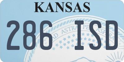 KS license plate 286ISD