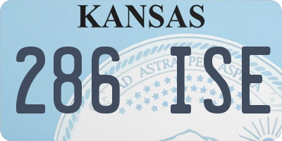 KS license plate 286ISE