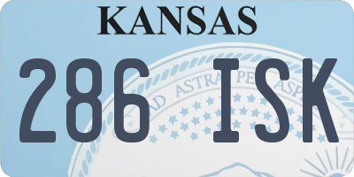 KS license plate 286ISK
